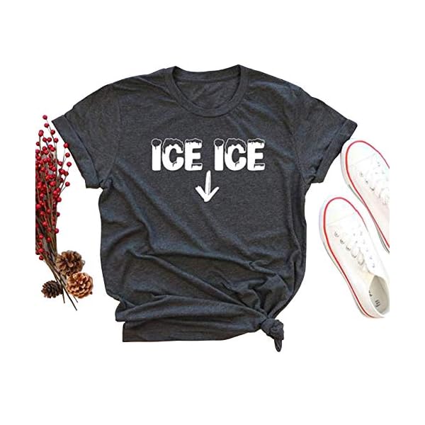 Ice-Ice-Baby-Maternity-T-Shirt-Women-Pregnancy-Announcement-Shirt-Funny-Letter-Print-Pregnant-Mom-Tee-Tops Ice Ice Baby Maternity T-Shirt Women Pregnancy Announcement Shirt Funny Letter Print Pregnant Mom Tee Tops (Gray, XL)