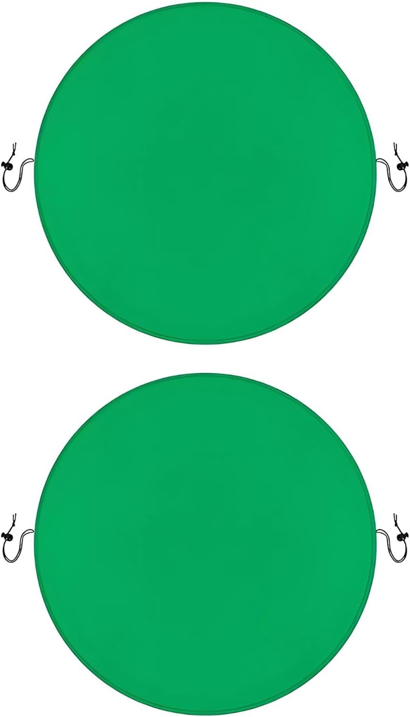 2 Pcs Round Plant Covers 6.2 Ft / 1.9 M, Winter Freeze Protection With Drawstring, Green Non-Woven Fabric, Reusable For Outdoor Plants