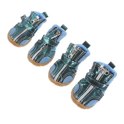 Toyvian 4Piezas Perros Botas Antideslizantes y Transpirables para Perros Pequeños y Protector De Patas De Perro