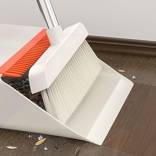 SMDLG Komfortabel Weißes Besen- und Kehrschaufel-Set, stehendes Reinigungsmittel, Kehrbesen mit Kehrschaufel, Kombi-Set Praktisch – Bild 4