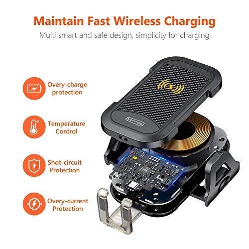 image for TORRAS Car Mount Wireless Charger [with QC 3.0 CAR Charger], Qi Fast W