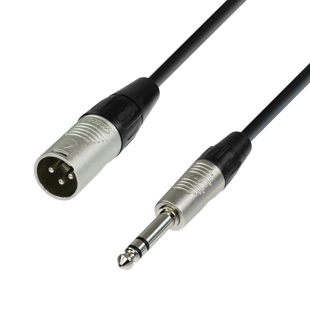Adam Hall 4 Star Series 10m Rean XLR Male to 6.3mm Jack Stereo Microphone Cable