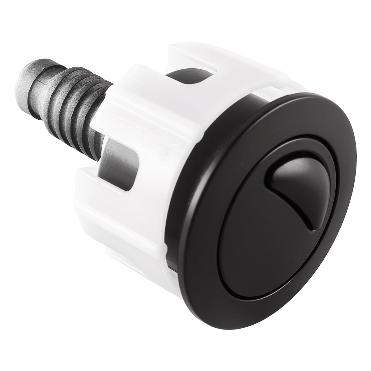 Sarini Przycisk spłuczki toaletowej, czarny okrągły przycisk spłuczki toaletowej, podwójny, części zamienne do uniwersalnego zaworu spłuczki WC