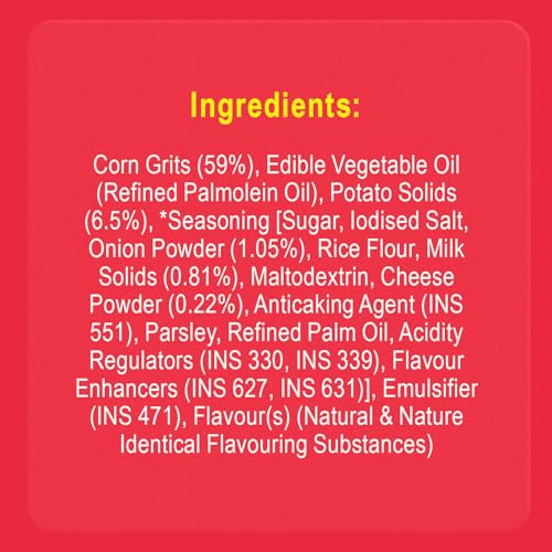 Image of Crax Fritts Corn & Potato Stick, American Style Cream & Onion 78g /84g | Non Fried | Social Gatherings, Fun Snack | Crunchy Gourmet Snacks for Parties, Drinks, Tea & Coffee | 100% Vegetarian (Weight may vary)