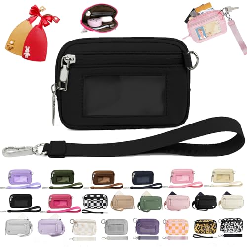 Iris Wallet 2nd Gen Zip Card Case with ID Window - Wristlet Wallet for Women (A7 + 2PCS Key Case)