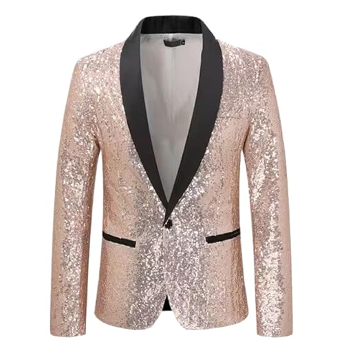 Veste fine à paillettes pour homme blazer chic de banquet