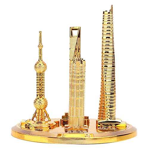HEEPDD Famous Architecture Model, Oriental Pearl Tower Global Financial Center Model Shanghai Building Collection Landmark Building Architecture Model Office Home Decor Souvenir (3)