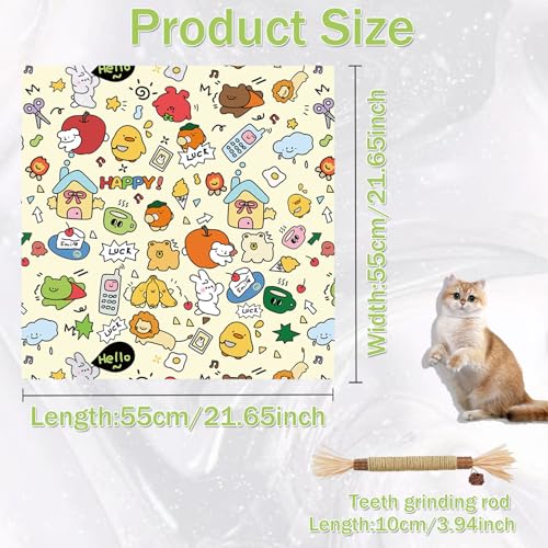 Image of Cat Wrap for Cutting Nails,Self-Adhesive Velcro Cat Grooming Wrap,Anti-Escape,Anti-Scratch,Anti-Bite,Multifunctional Cat Grooming Bag for Calming & Holding Cat(Large)