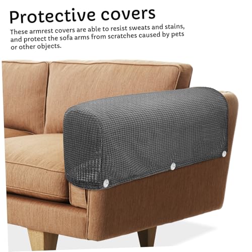 Funda para reposabrazos para sofá Veemoon contra manchas: protectores de brazos para sillón 7