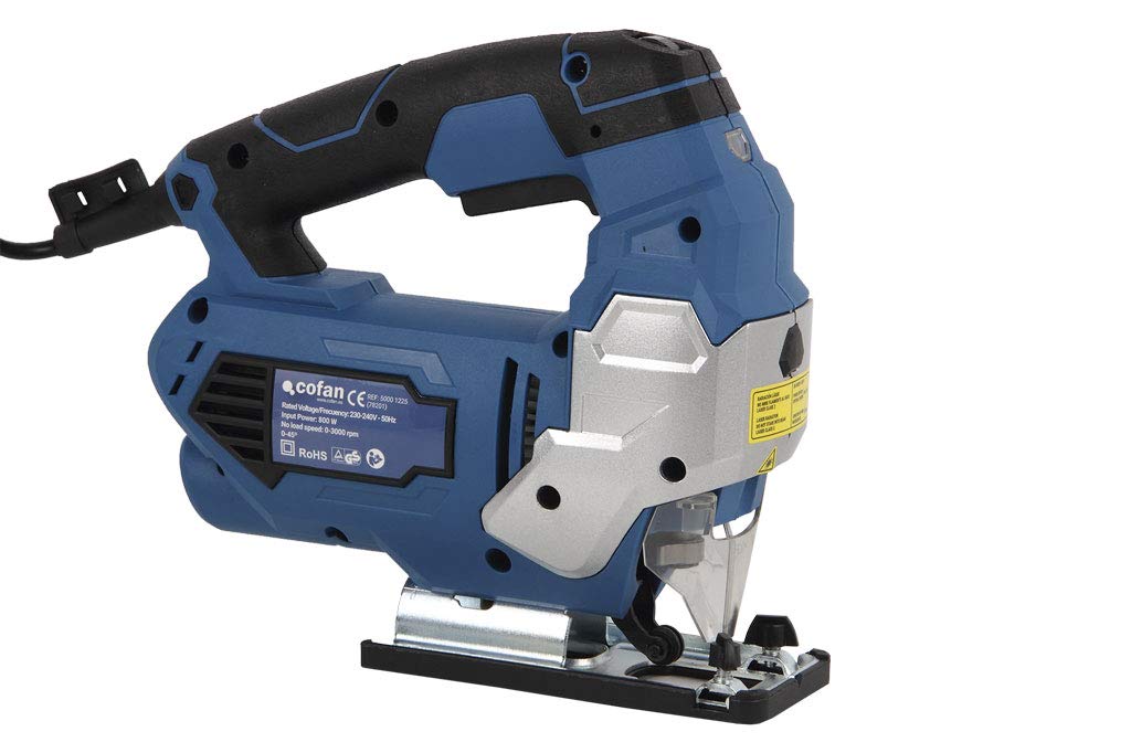 Cofan Sierra de calar electrónica 800 W 0-45º (0-3000rpm) | Láser marcador | 6 Velocidades Corte inclinado ± 45 ° | Potencia 230 V