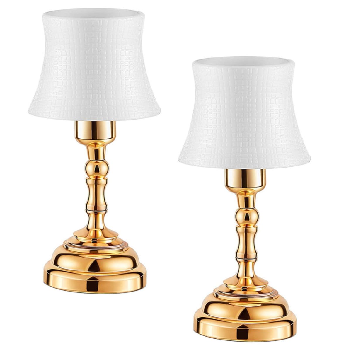 CLISPEED 2 Piezas Mini Lámpara de Mesa LED Decorativa para Casa de Muñecas, Material Plástico y Aleación de Aluminio, Adecuado para Decoración DIY de Mini Casas y Escenas