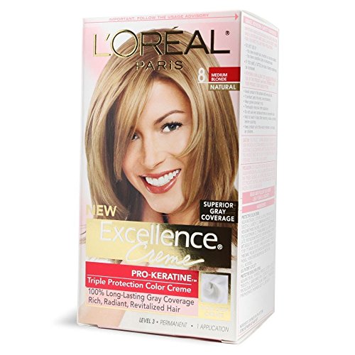 L’Oreal ParisExcellence Creme Hair Color #8 Medium Blonde 1 Aplicación Pack 3 miniatura 1