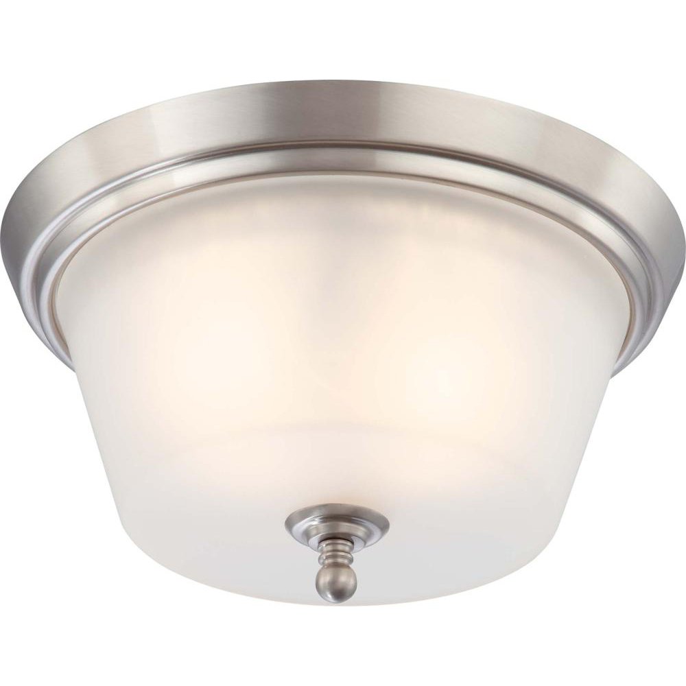 Nuvo Lighting 60/4152 Surrey - Two Light Dome Flush Mount, Brushed Nickel Finish with Frosted Glass
