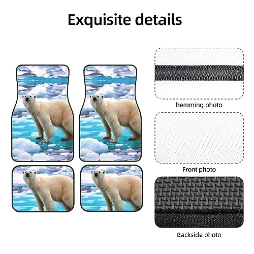 Tapis de sol de voiture avec envers caoutchouc Polar Bear Ice 4x - 5