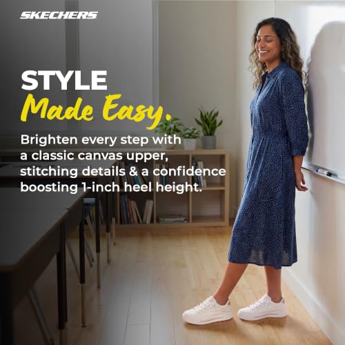 Skechers Social Slip-Ins Bobs, Damen-Sneaker, freihändig, Weiss/opulenter Garten, 38 EU – Ansicht 6