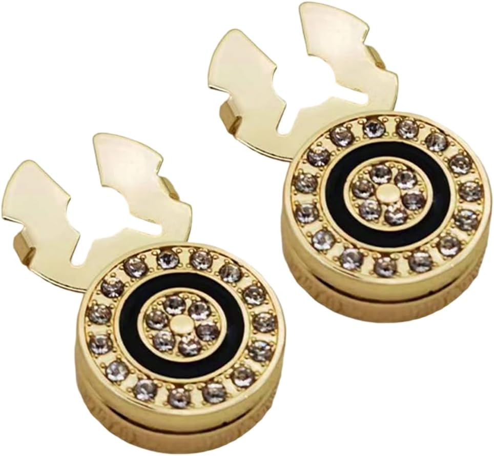 10pcs Brass Round Cuff Button Cover Cuff Links for Wedding Formal Shirt Mens Formal Button Covers Imitation Cufflinks image 2