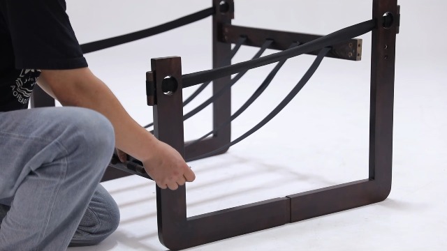 Sillón Chaise Cuero Negro Plegable miniatura 7