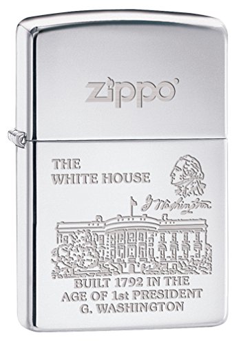 Encendedor Zippo The White House, Cromo Alto Brillo miniatura 1