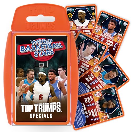 Top Trumps Card Game World Basketball Stars - Family Games for Kids and Adults 2+ Players 6+ Years Old