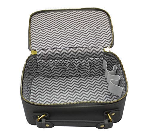 CORDAYS - Bolsa de Cosméticos  Neceser para Maquillaje - Hecho a Mano- Color Gris CDL-10070