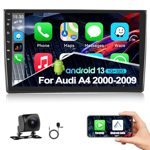 CAMECHO 1+32G Android 13 Autoradio für Audi A4 S4 RS4 8E B6 B7 2000-2009 mit