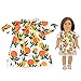 ZOYLINK Robe De Poupée Fruits Orange: Poupée Décorative Bowknot Doll Summer Outfit Fête Accessoire Holiday Anniversaire
