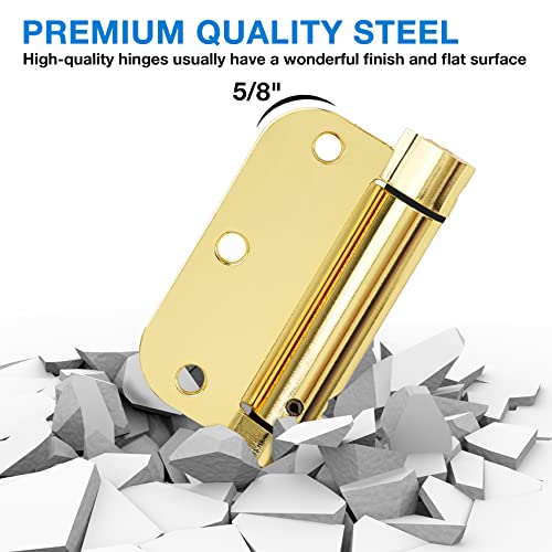 Self-Closing Door Hinges 3.5 Inch Spring Hinge Automatic Door Closer Hinge Soft/Auto Close Door Hinges For Doos Home Spring Hinges Loaded Self Closing 3.5"Door Hinges Polished Brass Door Hardware #TOP2