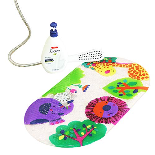 CS Beauty - Alfombrilla Antideslizante para baño y Ducha de niños, Libre de ftalatos y Plomo, Resistente al Moho y al Moho, PVC