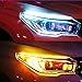 Produktbild HMAKGG 2 Stücke 24 Zoll Tagfahrlicht, Flexible Dual Farbe Weiß Sequenz Bernstein LED Streifen Lichter DRL Switchback Scheinwerfer & Blinker Tube Fit für 12V