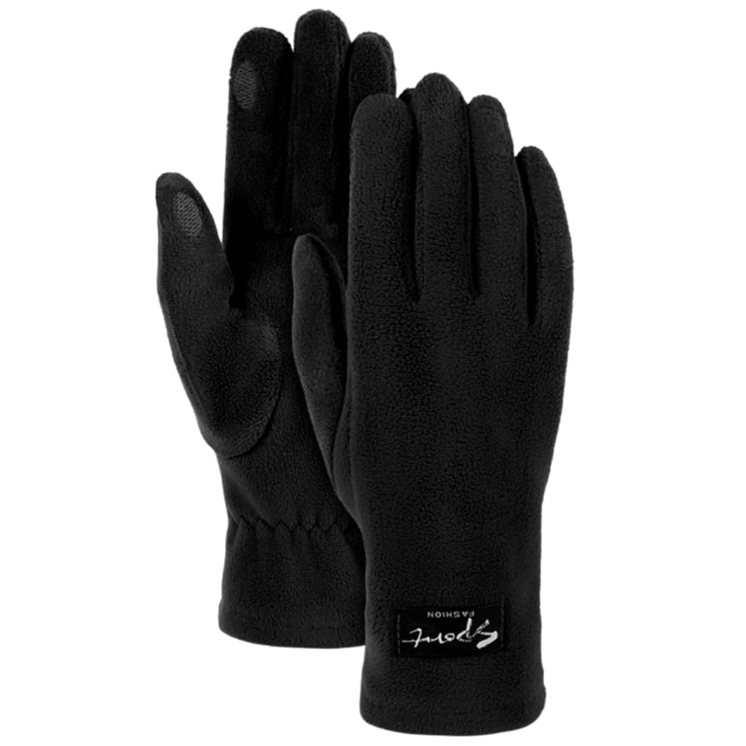 YISENJEE Women'S Winter Gloves Women'S Winter Polar Fleece Warm Cycling Running Driving Fleece Touchscreen Gloves - Black