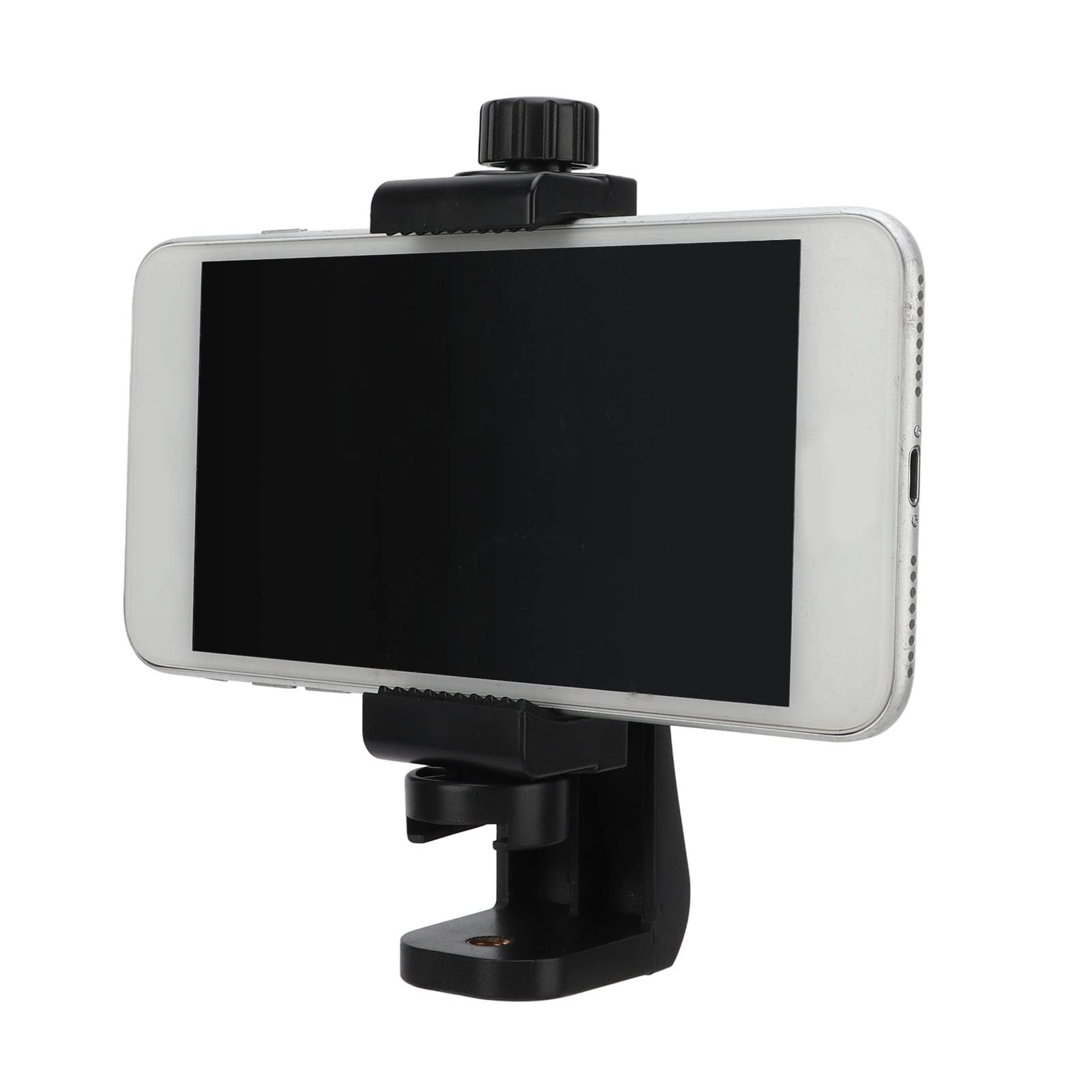 Uchwyt na Telefon, Uchwyt na Smartfona z Otworem na śrubę 1/4 Cala, Uchwyt na Telefon Komórkowy z Portem Gorącej Stopki, Uchwyt na Telefon na Statyw, Monopod, Kijek do Selfie