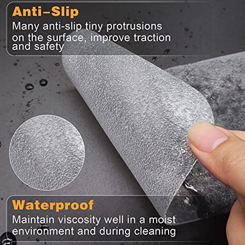 Image of Qingluan Anti Slip Tape Heavy Duty Grip Tape Non Slip Stair Treads Waterproof High Traction Safety Tape for Indoor Outdoor Stairs Steps Floors(Transparent,15-Pack 4 Inch x 24ft)