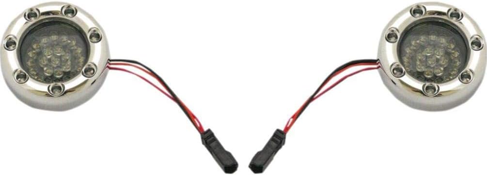 Custom Dynamics Bullet Ringz LED Turn Signals Chrome with Smoke Lens BTRC-RR-JAE-S