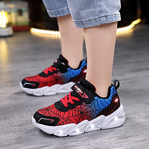 Toddler Boys Light Up Shoes Lightweight LED Flashing Breathable Mesh Walking Sneakers for Toddler and Little Kids3