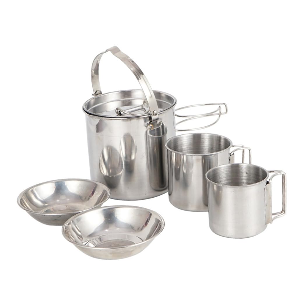 Gatuida 1 set Portatile Inossidabile per Picnic e Escursioni Multi Funzionali e Facile Trasportare Utensili Completi per Outdoor