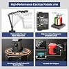 Kit de brazo robótico HIWONDER con IA compatible con LeRobot SO-ARM101, aprendizaje por imitación de IA integrada, desarrollo de modelos VLA, brazo robótico de metal de 6 ejes de código abierto con visión IA y control remoto, kit avanzado 8
