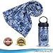 Microfiber Cooling Fitness Towel W/ Sports Bottle| Sports Towels For Instant Sweat Relief| Perfect For The Gym, Yoga, Pilates, Golf, Swimming, Work| Hypoallergenic For Sensitive Skin| 3 Color Options