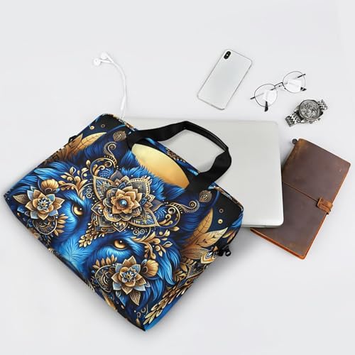 Estuche para portátil boho con cabeza de lobo 13-15.6 pulg miniatura 7