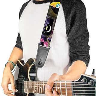 Buckle-Down Sangle de guitare Alice le Cheshire Scènes de chat 5,1 cm de large (GS-WDY083) - Les Beatles, Paul McCartney, John Lennon, RIngo Starr, George Harrison Buckle-Down Sangle de guitare Alice le Cheshire Scènes de chat 5,1 cm de large (GS-WDY083) – Image 2