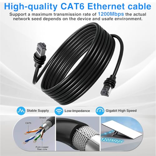 Cable de red macho a macho de 5 m impermeable IP68 resistente para enterrar 2