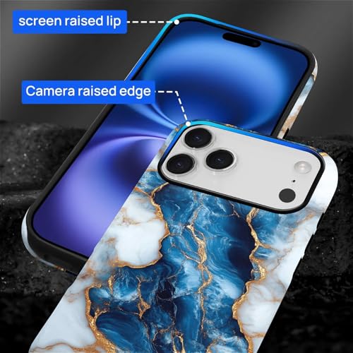 Coque iPhone 17 Pro marbre bleu pour un style urbain chic - 6