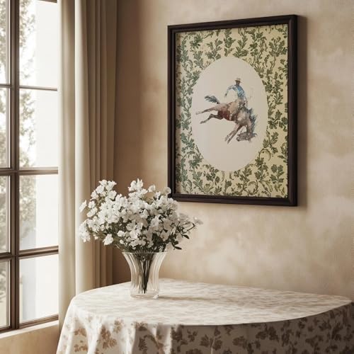 2Pcs Western Cowboy Canvas Wall Art Western Country Posters Prints Bohemian Style Cowboy Paintings Mid-Century Western Retro Pictures Wall Decor for Bedroom Bathroom Living room Decor Unframed - Image 6
