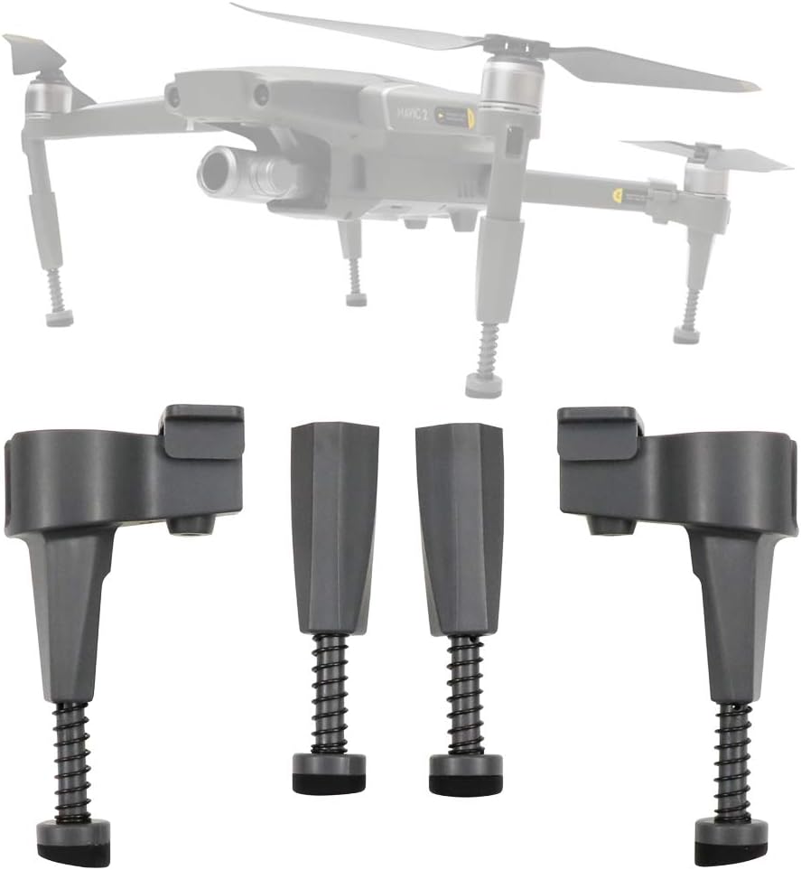 BTG Extended Landing Gear Upgraded Leg Height Extender Kit for DJI Mavic 2 Pro Zoom Drone - with Shock-Absorbing Spring Anti-Damping Extension Stabilizer Parts