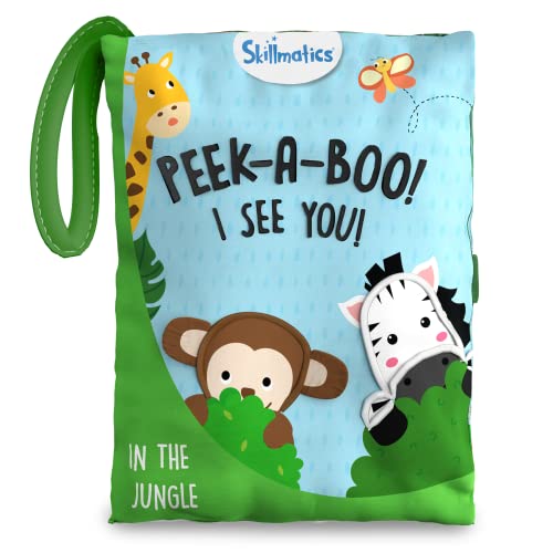 Image of Skillmatics Peek-A-Boo Jungle Book - Soft Cloth Book for Baby, Infant & Toddler Toys, Crinkle Pages for Sensory Play, Gifts for Ages 6 Months and Up