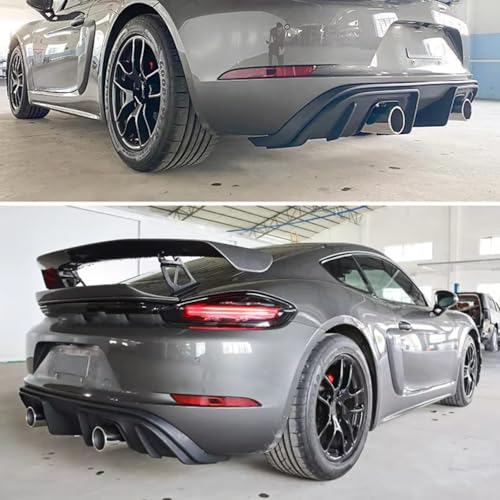 Silenciador punta de escape boquilla tubo doble negro para Porsche 718 Boxster GT3 5