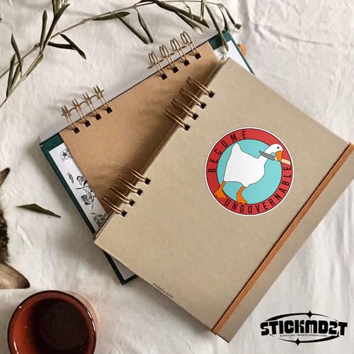 Calcomanía de ganso con cuchillo de 3 pulgadas, diseño anarquista e impermeable 7