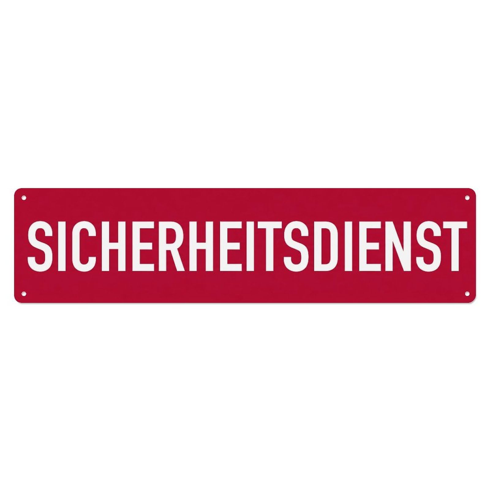 Metal Tin Sign Sicherheitsdienst Security Service Patrol
