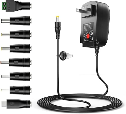 Belker Adaptador universal de 18 W 3 V 45 V 5 V 6 V 75 V 9 V 12 V CA CC fuente de alimentación para enrutador electrónico doméstico teléfono Belker Adaptador universal de 18 W 3 V 45 V 5 V 6 V 75 V 9 V 12 V CA CC fuente de alimentación para enrutador electrónico doméstico teléfono