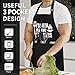 Funny Aprons for Men, I'll Feed All You Chef Apron with 3 Pockets, Adjustable Neck Strap and Long Waist Ties, Perfect for Kitchen Cooking, Grilling, Gifts for Husband, Dad, Boyfriend,Wife, Mom