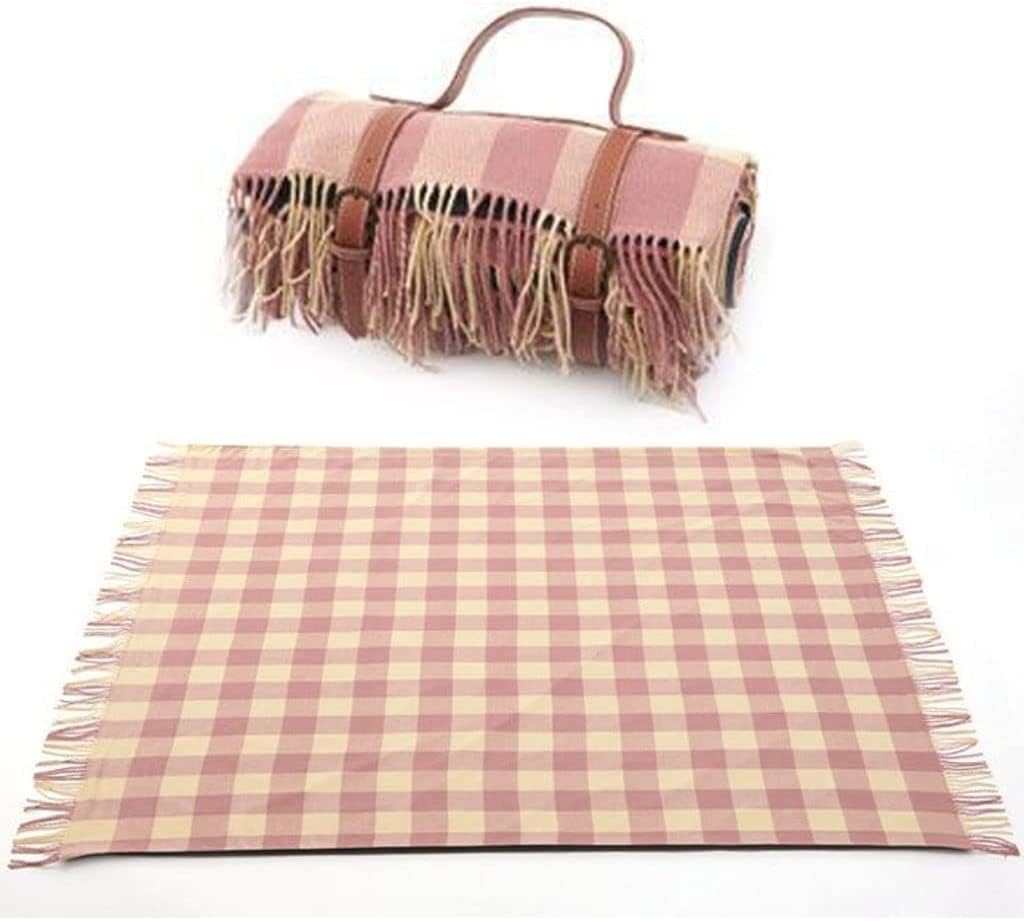 Portable Picnic Blanket,Large Picnic Blanket Waterproof,150x200CM Foldable Outdoor Beach Blanket,Faux Leather Carrier Handle-Weatherproof Outdoor Picnic Mat For Garden,Park,Beach & Camping ( Color : P